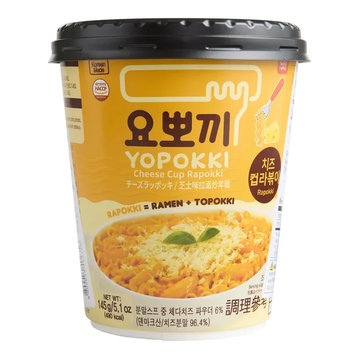 Yopokki Cheese Rapokki Rice Cake and Noodle Cup