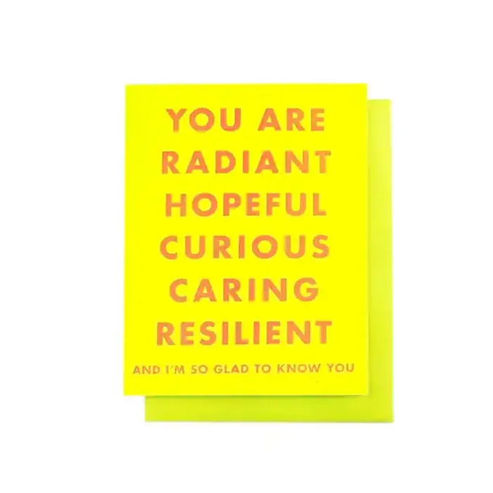 You Are Radiant’ Risograph Notecard