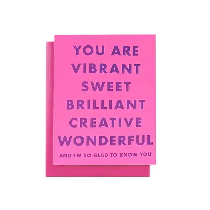 You Are Vibrant’ Risograph Notecard