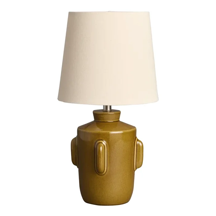 Yuma Mini Tonal Amber Ceramic Table Lamp