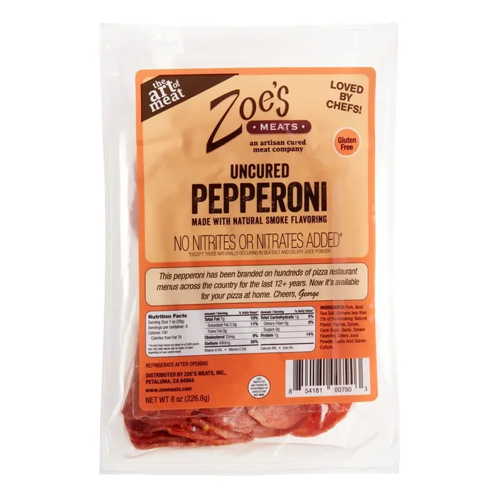 Zoe‘s Sliced Uncured Pepperoni